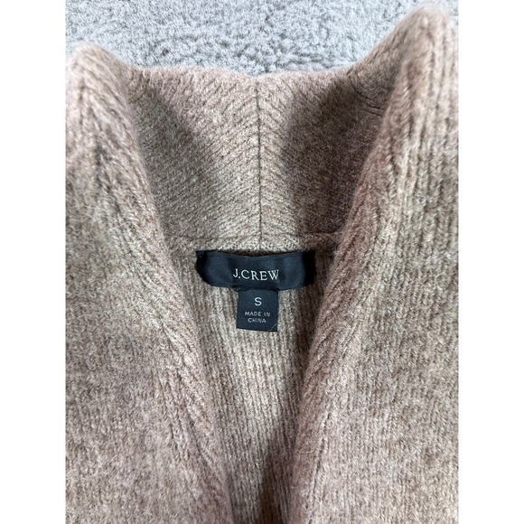 J. Crew Knit Cardigan Cocoon Sweater Blazer Tan Women S MerinoWool Winter Jacket - Picture 4 of 15